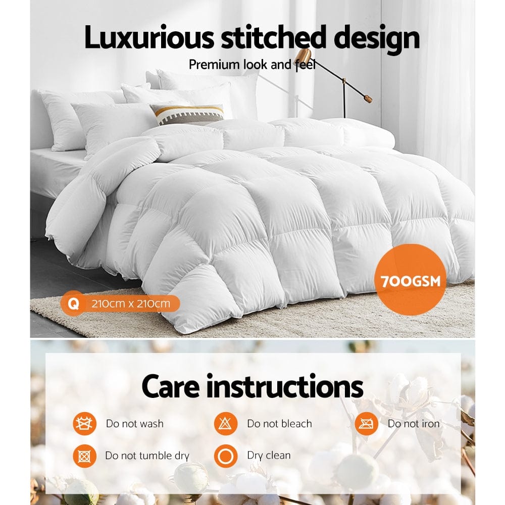 Giselle Home & Garden > Bedding > Quilts & Duvets Giselle Bedding 700GSM Goose Down Feather Quilt Queen
