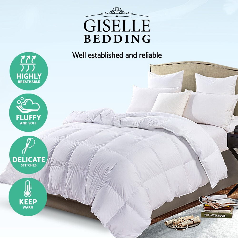 Giselle Home & Garden > Bedding > Quilts & Duvets Giselle Bedding 700GSM Goose Down Feather Quilt Single