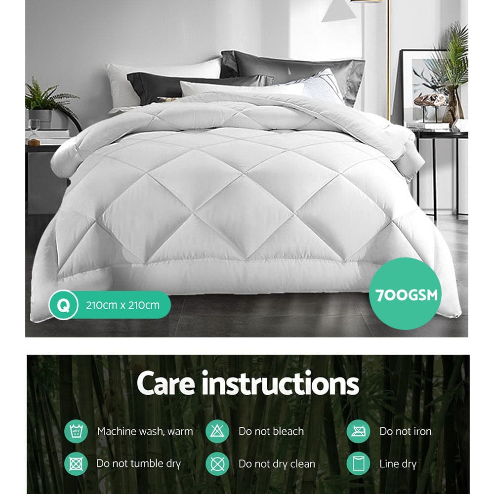Giselle Home & Garden > Bedding > Quilts & Duvets Giselle Bedding 700GSM Microfibre Bamboo Quilt Queen