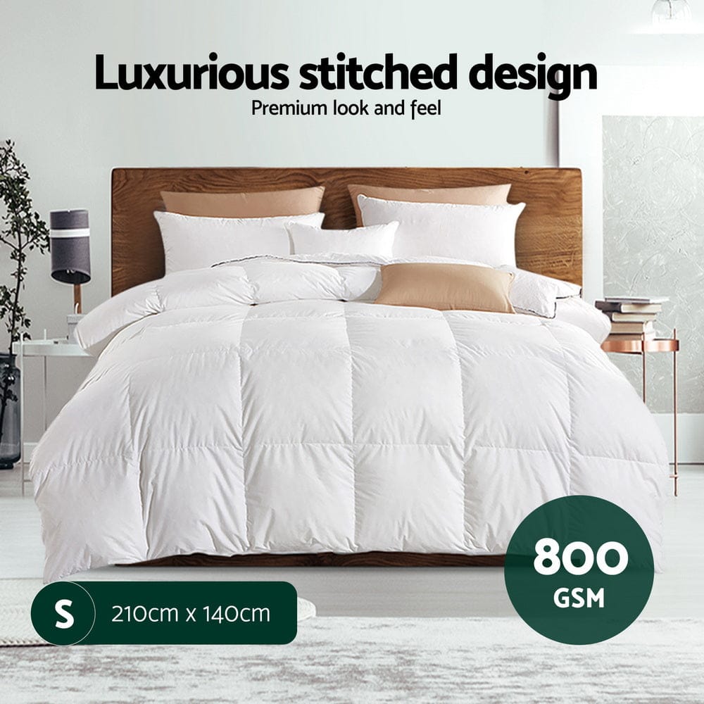Giselle Home & Garden > Bedding > Quilts & Duvets Giselle Bedding 800GSM Goose Down Feather Quilt Winter Blanket Duvet Comforter Single