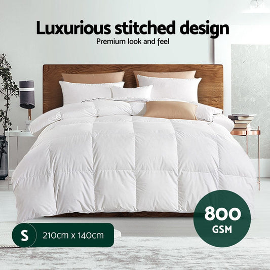 Giselle Home & Garden > Bedding > Quilts & Duvets Giselle Bedding 800GSM Goose Down Feather Quilt Winter Blanket Duvet Comforter Single