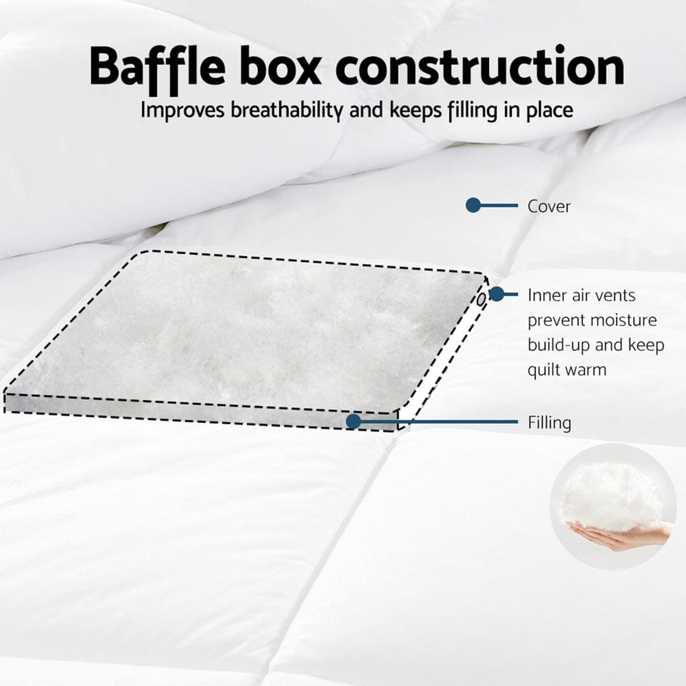 Giselle Home & Garden > Bedding > Quilts & Duvets Giselle Bedding 800GSM Goose Down Feather Quilt Winter Blanket Duvet Comforter Single
