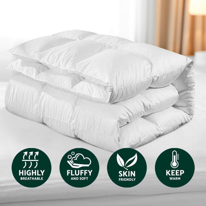 Giselle Home & Garden > Bedding > Quilts & Duvets Giselle Bedding 800GSM Goose Down Feather Quilt Winter Blanket Duvet Comforter Single