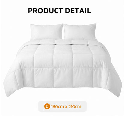 Giselle Home & Garden > Bedding > Quilts & Duvets Giselle Bedding Double Quilt, 200GSM Summer Duck Down Feather Doona Insert