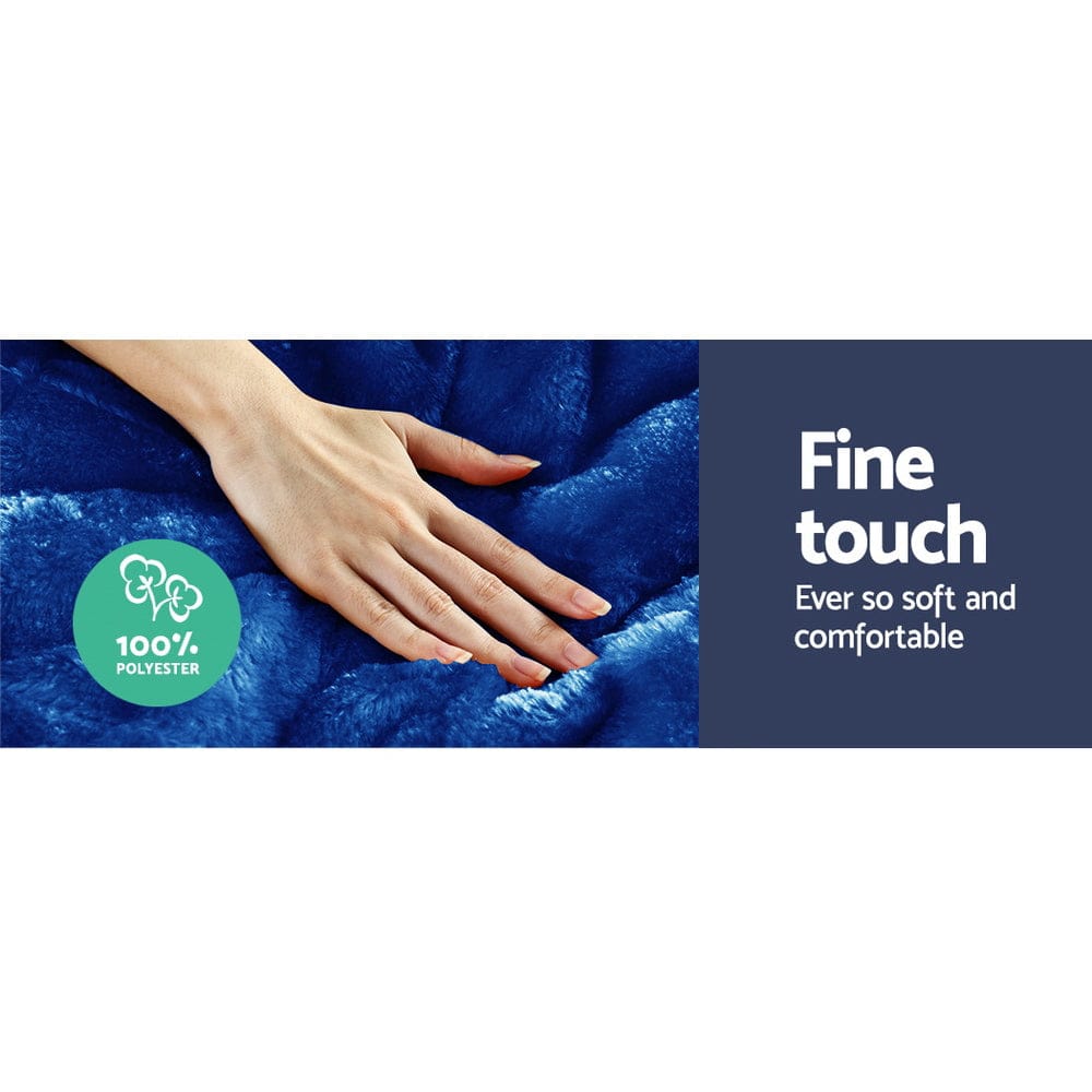 Giselle Home & Garden > Bedding > Quilts & Duvets Giselle Bedding Faux Mink Quilt Blue Queen