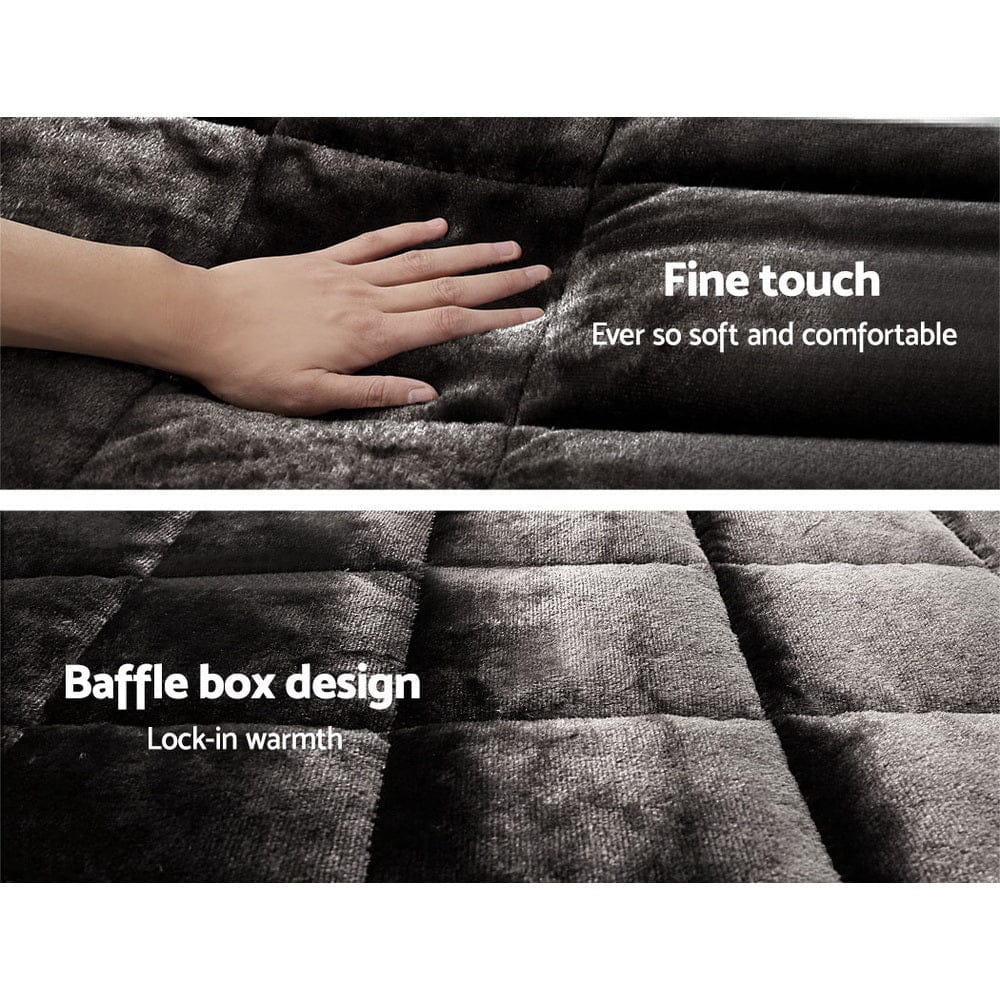 Giselle Home & Garden > Bedding > Quilts & Duvets Giselle Bedding Faux Mink Quilt Charcoal Queen