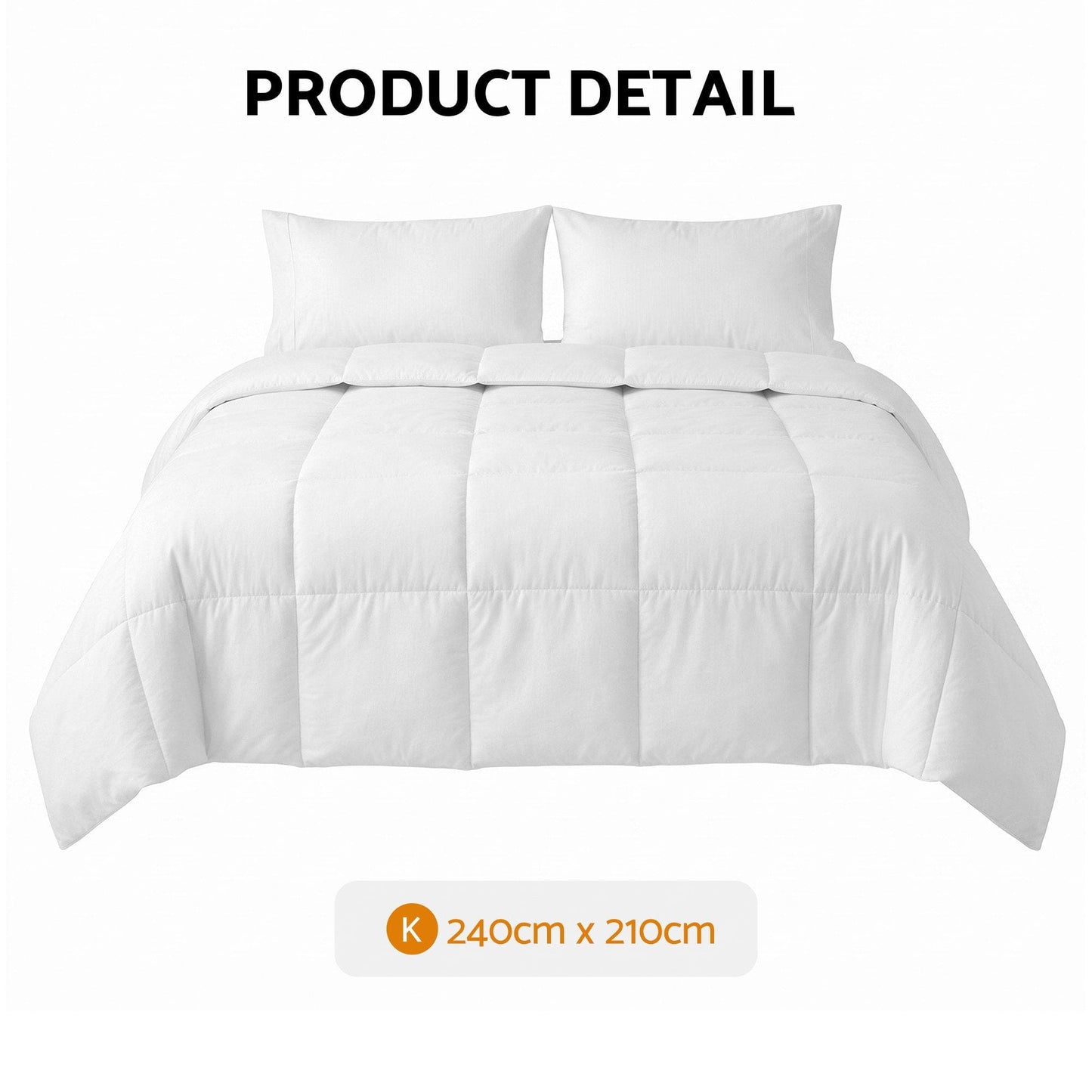 Giselle Home & Garden > Bedding > Quilts & Duvets Giselle Bedding King Quilt, 200GSM Summer Duck Down Feather Doona Insert