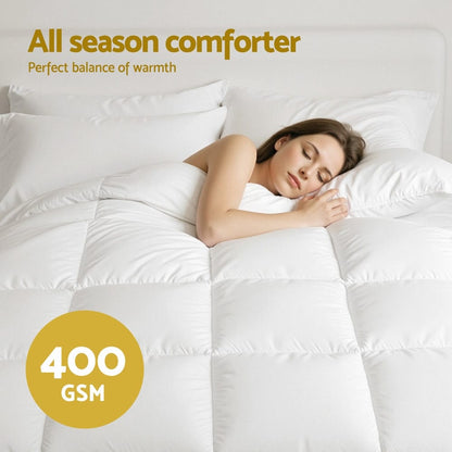 Giselle Home & Garden > Bedding > Quilts & Duvets Giselle Bedding King Size 400GSM Microfiber Quilt All Season Duvet Quilts Comforter Winter Summer