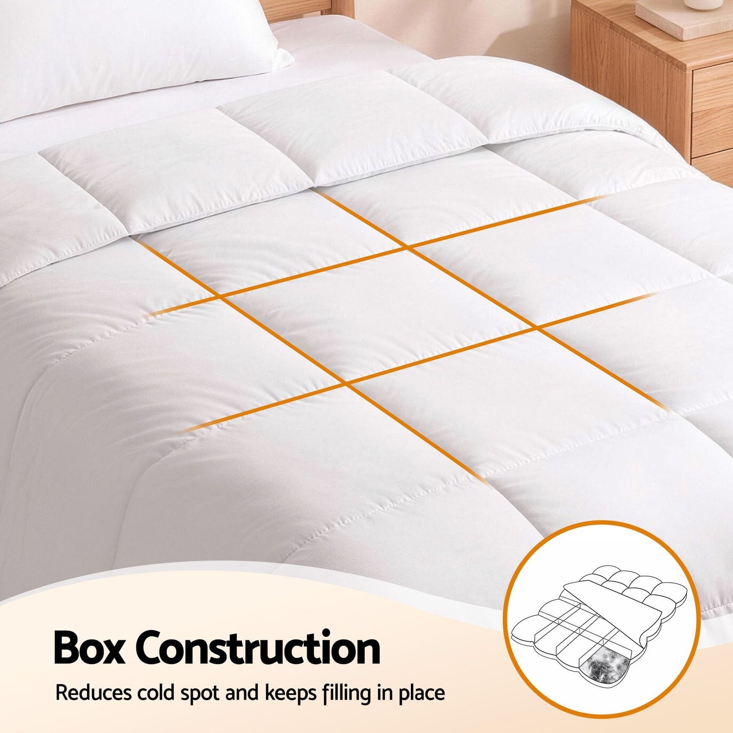 Giselle Home & Garden > Bedding > Quilts & Duvets Giselle Bedding Single Quilt, 200GSM Summer Duck Down Feather Doona Insert