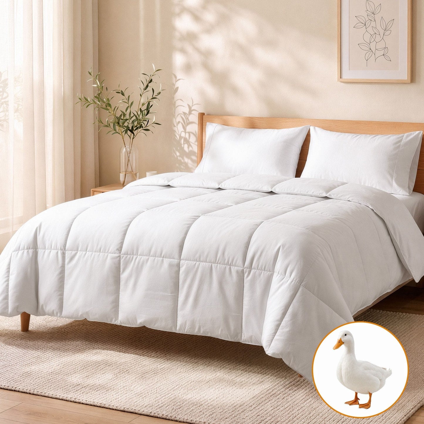 Giselle Home & Garden > Bedding > Quilts & Duvets Giselle Bedding Super King Quilt, 200GSM Summer Duck Down Feather Doona Insert