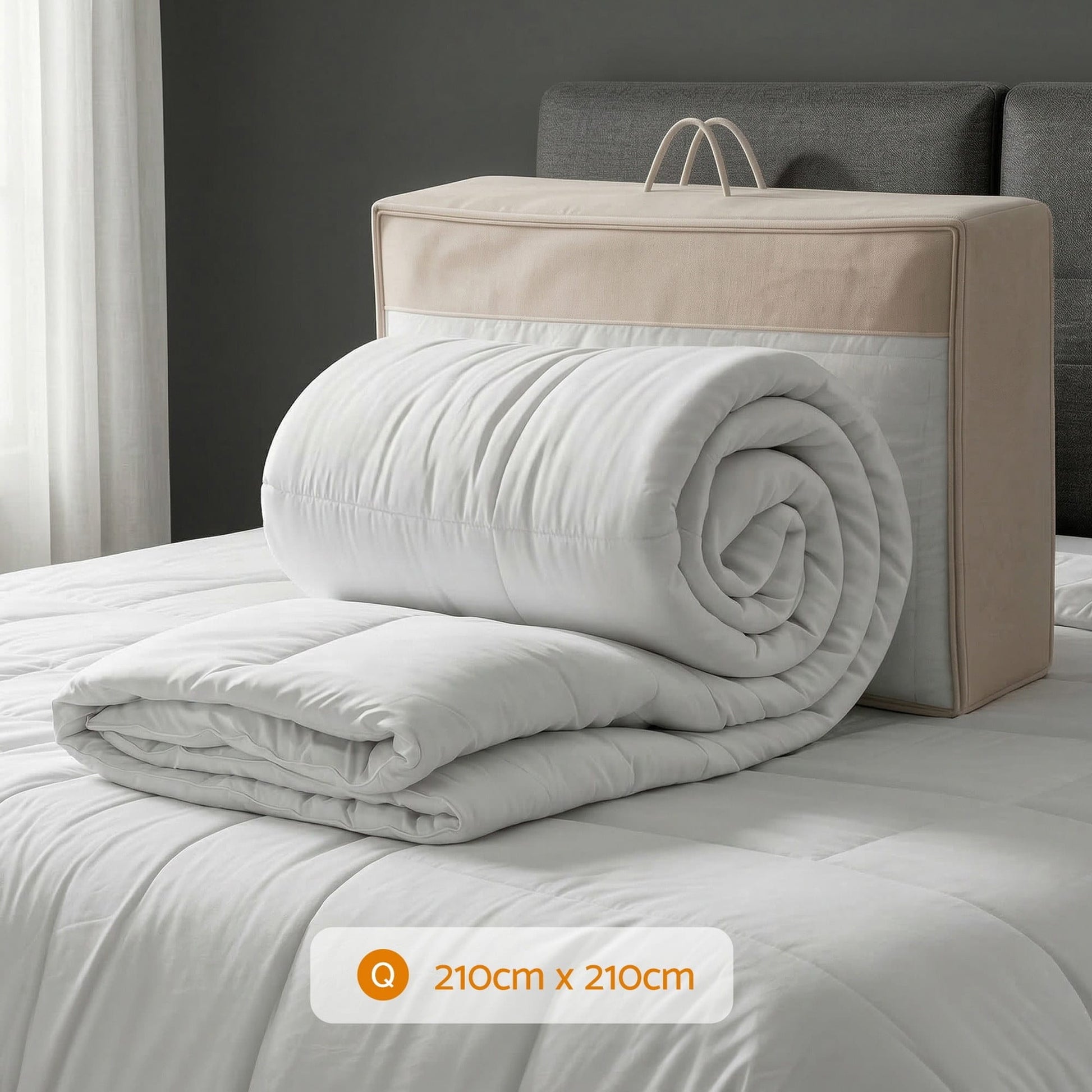 Giselle Home & Garden > Bedding > Quilts & Duvets Giselle Bedding Wool Quilt 500GSM Thick Queen Winter Doona Baffle Box Construction 100% Wool Filling