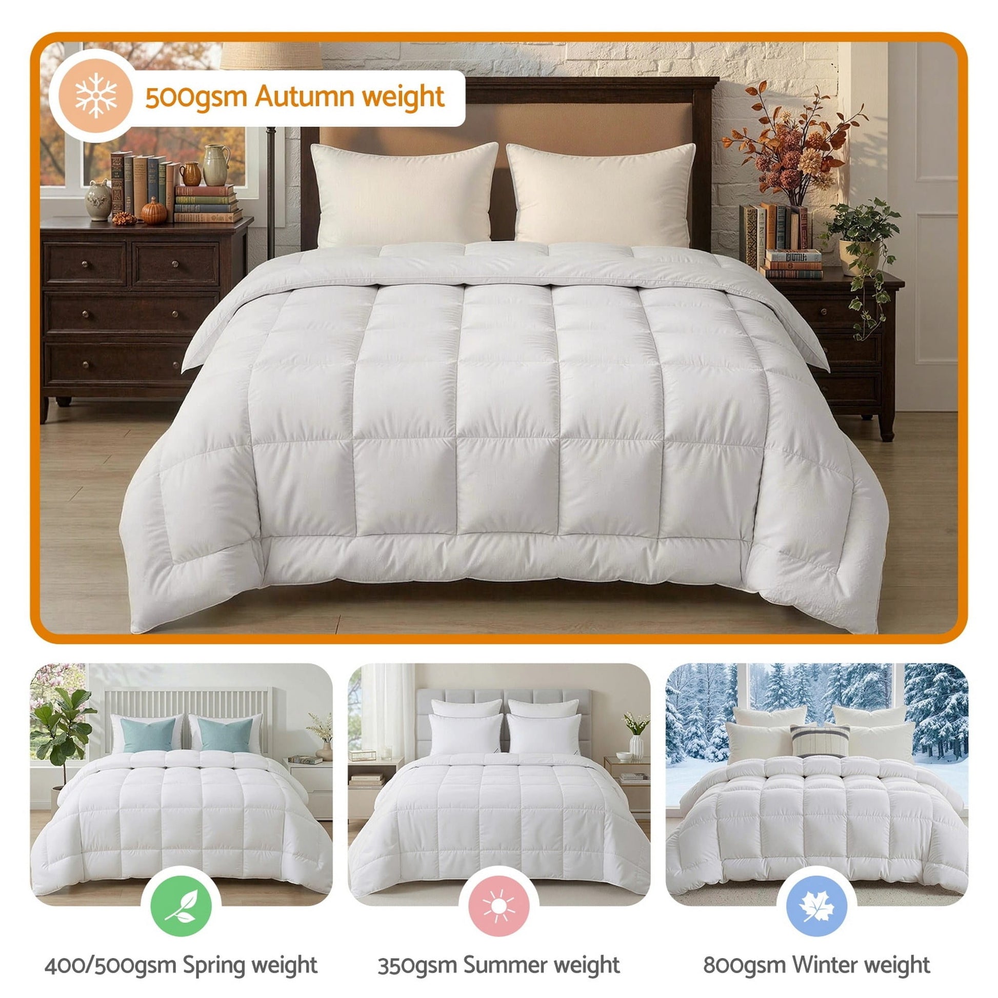 Giselle Home & Garden > Bedding > Quilts & Duvets Giselle Bedding Wool Quilt 500GSM Thick Queen Winter Doona Baffle Box Construction 100% Wool Filling