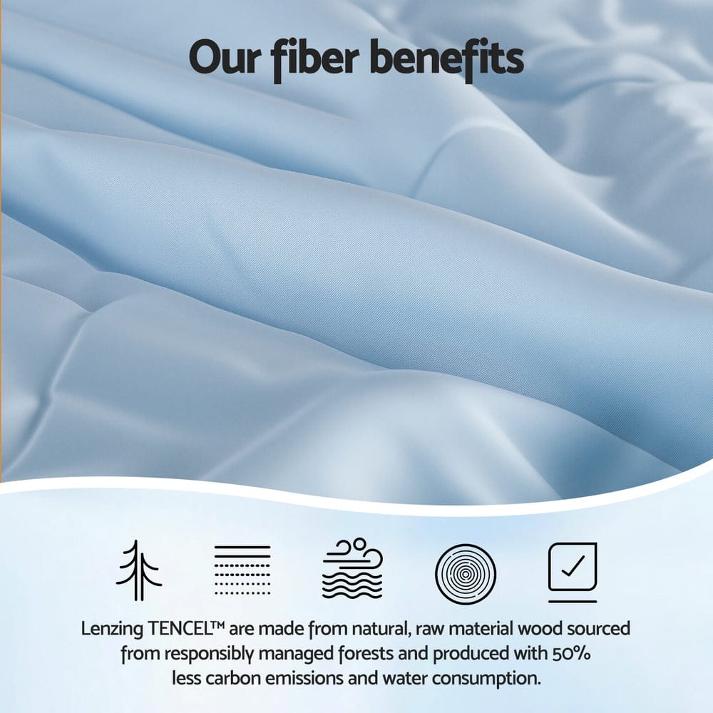 Giselle Home & Garden > Bedding > Quilts & Duvets Giselle Tencel Quilt 200GSM Summer Quilts Comforter Doona Light Weight Soft Throw Blanket Double
