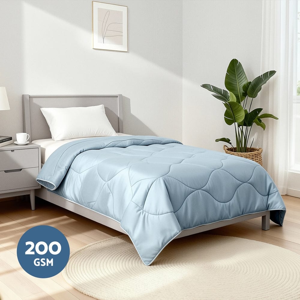 Giselle Home & Garden > Bedding > Quilts & Duvets Giselle Tencel Quilt 200GSM Summer Quilts Comforter Doona Light Weight Soft Throw Blanket Single