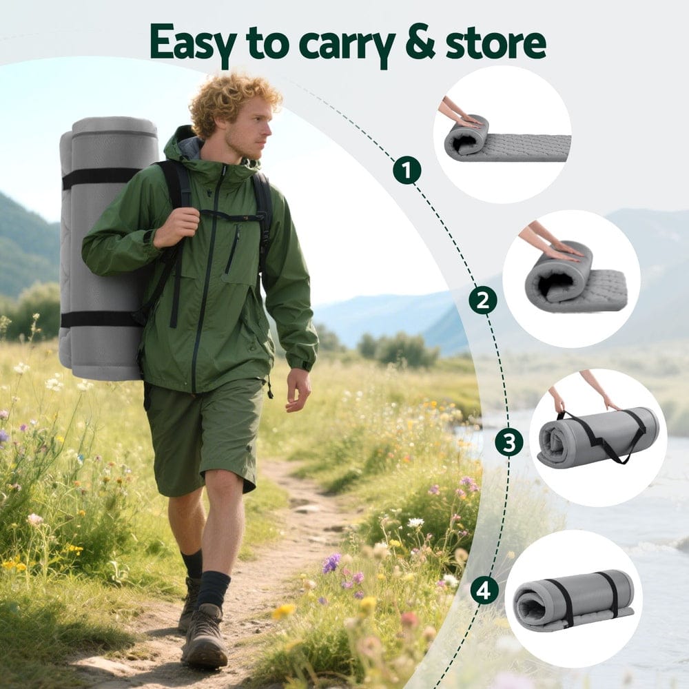 Giselle Outdoor Recreation > Camping > Inflatable Mattresses Giselle Bedding Single Foldable Mattress Camping Mat