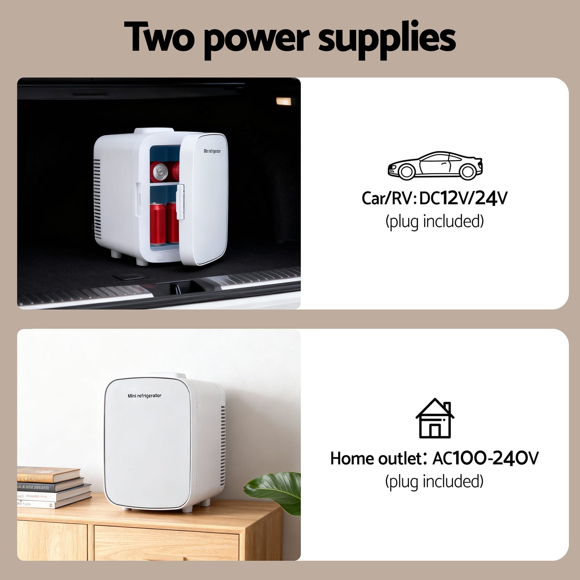 Glacio Appliances > Fridges & Freezers > Fridges Glacio Mini Fridge Portable White Electric Cooler Warmer 12V 220V
