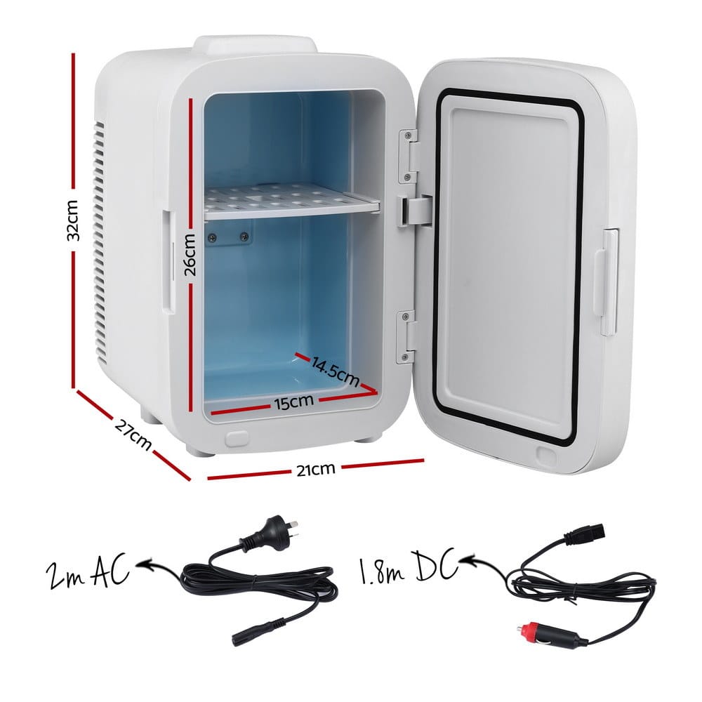 Glacio Appliances > Fridges & Freezers > Fridges Glacio Mini Fridge Portable White Electric Cooler Warmer 12V 220V