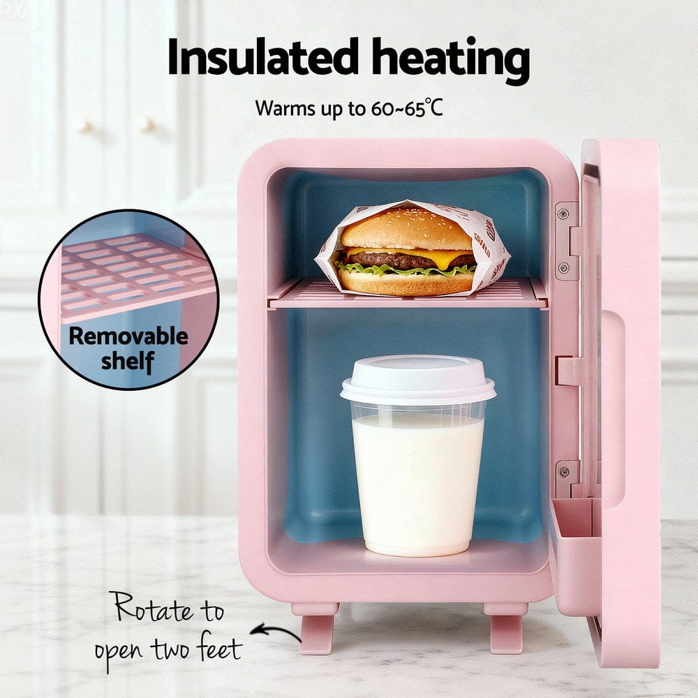 Glacio Appliances > Fridges & Freezers > Fridges Glacio Mini Fridge Skincare Beauty Cooler Warmer LED Mirror 12V 220V Pink 4L