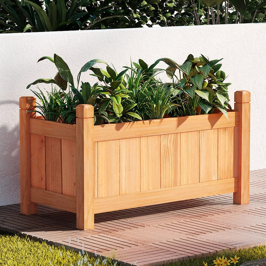 Green Fingers Home & Garden > Garden Beds > Garden Beds & Planters Green Fingers Garden Bed 60x30x33cm Wooden Planter Box Raised Container Growing