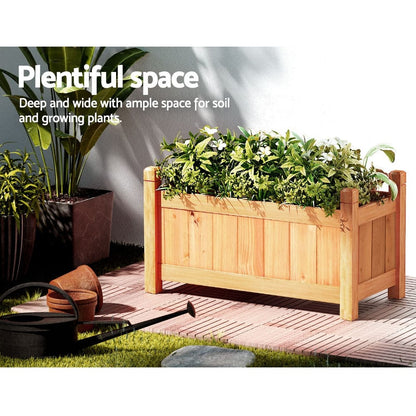 Green Fingers Home & Garden > Garden Beds > Garden Beds & Planters Green Fingers Garden Bed 60x30x33cm Wooden Planter Box Raised Container Growing