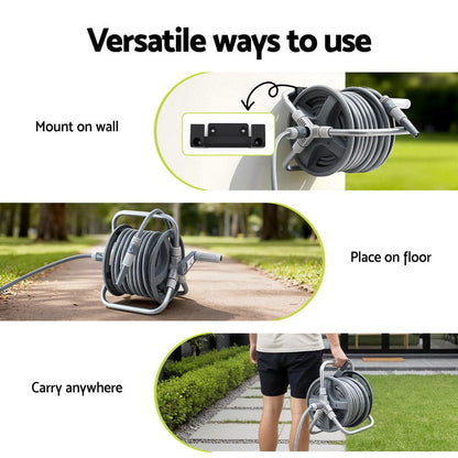 Green Fingers Home & Garden > Garden Tools > Garden Hoses Green Fingers 20m Retractable Garden Hose Reel Heavy Duty 1/2" Hose Auto Rewind