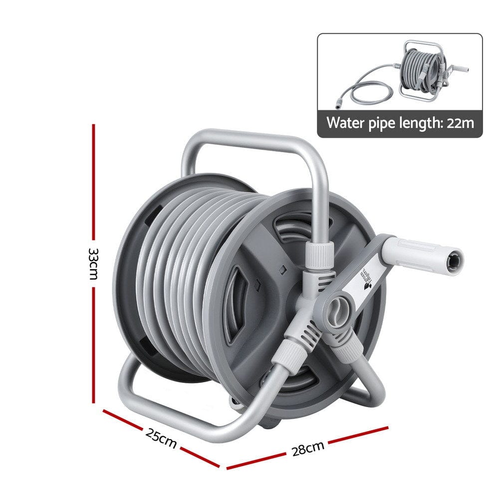 Green Fingers Home & Garden > Garden Tools > Garden Hoses Green Fingers 20m Retractable Garden Hose Reel Heavy Duty 1/2" Hose Auto Rewind