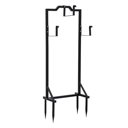 Green Fingers Home & Garden > Garden Tools > Garden Hoses Green Fingers Garden Hose Holder Metal Portable Freestanding Hose Stand 4 Spikes Black