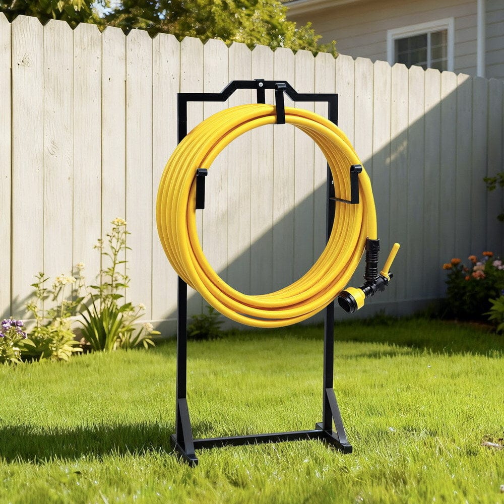 Green Fingers Home & Garden > Garden Tools > Garden Hoses Green Fingers Garden Hose Holder Metal Portable Freestanding Hose Stand 4 Spikes Black