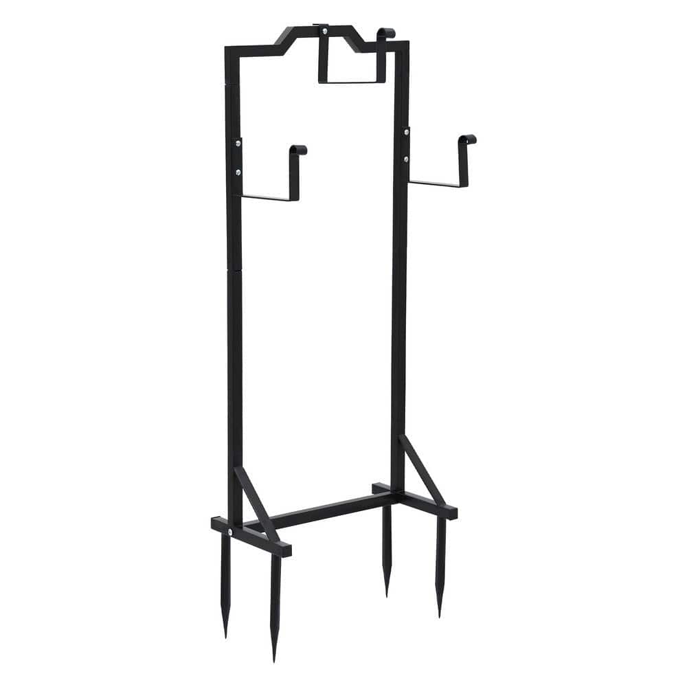 Green Fingers Home & Garden > Garden Tools > Garden Hoses Green Fingers Garden Hose Holder Metal Portable Freestanding Hose Stand 4 Spikes Black
