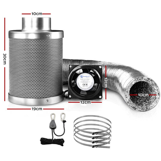 Green Fingers Home & Garden > Greenhouses > Greenhouses & Accessories Green Fingers 4"Ventilation Kit Fan Hydroponics Grow Tent Kit Carbon Filter Duct,Green Fingers 4"Ventilation Kit Fan Hydroponics Grow Tent Kit Carbon Filter Duct