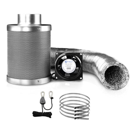 Green Fingers Home & Garden > Greenhouses > Greenhouses & Accessories Green Fingers 4"Ventilation Kit Fan Hydroponics Grow Tent Kit Carbon Filter Duct,Green Fingers 4"Ventilation Kit Fan Hydroponics Grow Tent Kit Carbon Filter Duct