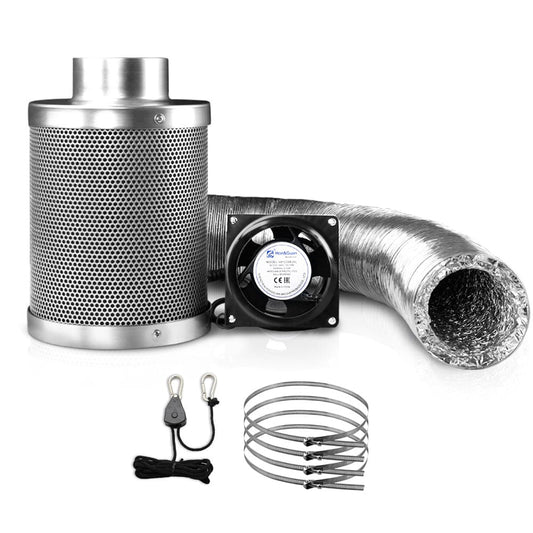 Green Fingers Home & Garden > Greenhouses > Greenhouses & Accessories Green Fingers 4"Ventilation Kit Fan Hydroponics Grow Tent Kit Carbon Filter Duct,Green Fingers 4"Ventilation Kit Fan Hydroponics Grow Tent Kit Carbon Filter Duct