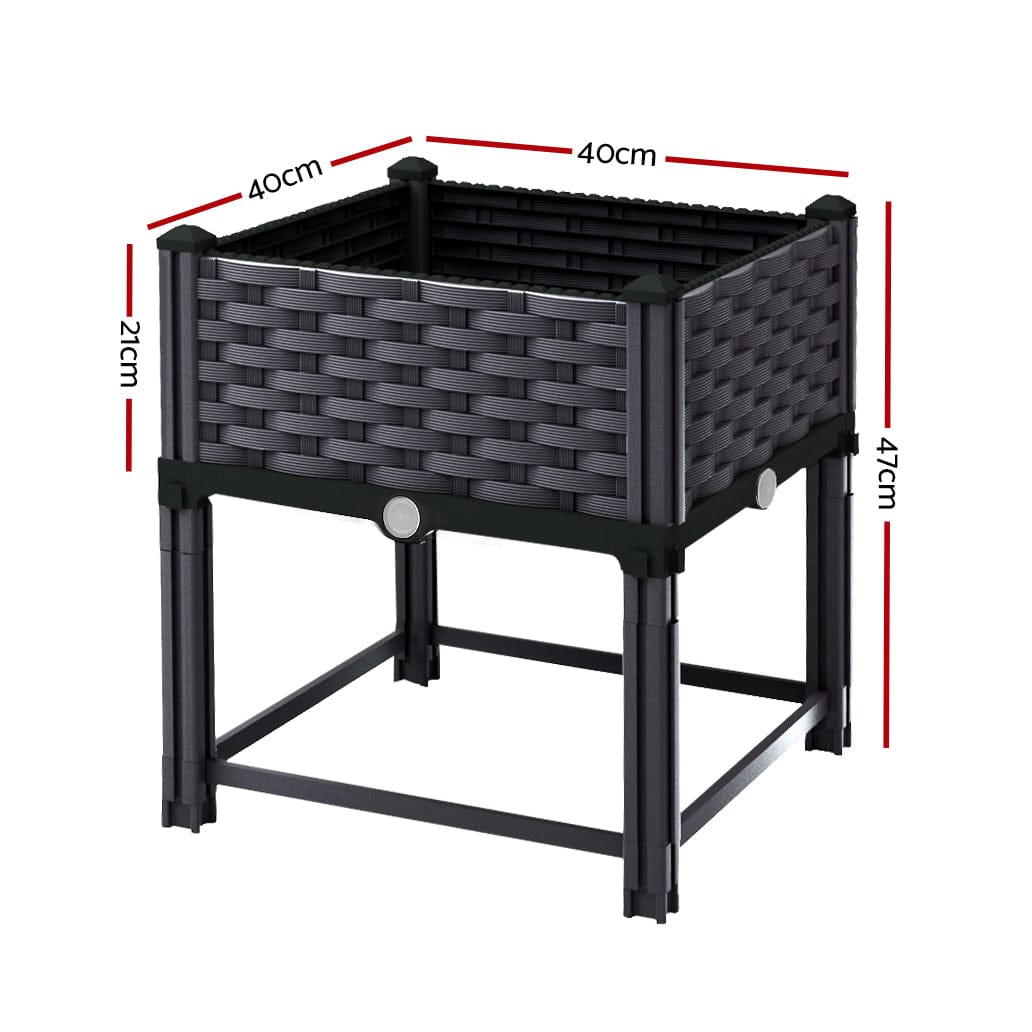 Green Fingers Home & Garden > Greenhouses > Greenhouses & Accessories Green Fingers Garden Bed 40x40x23cm PP Planter Box Raised Container Growing Herb