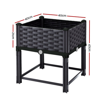 Green Fingers Home & Garden > Greenhouses > Greenhouses & Accessories Green Fingers Garden Bed 40x40x23cm PP Planter Box Raised Container Growing Herb