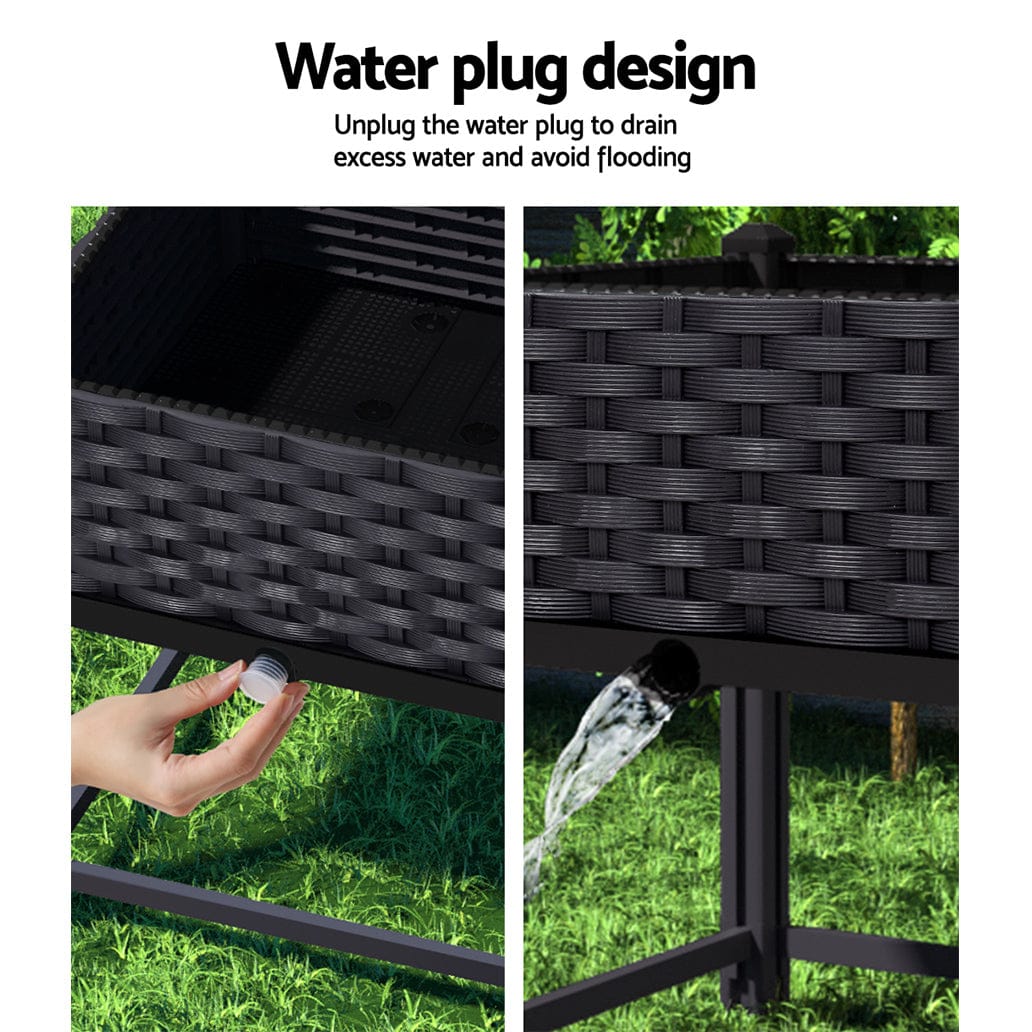Green Fingers Home & Garden > Greenhouses > Greenhouses & Accessories Green Fingers Garden Bed 40x40x23cm PP Planter Box Raised Container Growing Herb