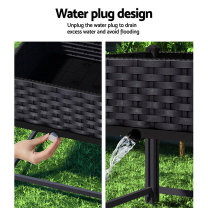 Green Fingers Home & Garden > Greenhouses > Greenhouses & Accessories Green Fingers Garden Bed 40x40x23cm PP Planter Box Raised Container Growing Herb