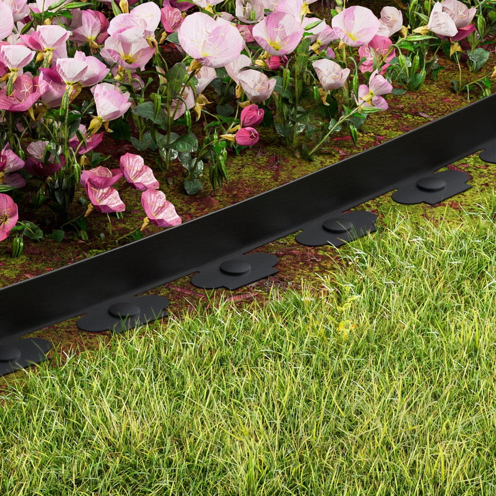 Green Fingers Home & Garden > Greenhouses > Greenhouses & Accessories Green Fingers Garden Edging 5CM x 10M Border Support Landscape Edge Black X2