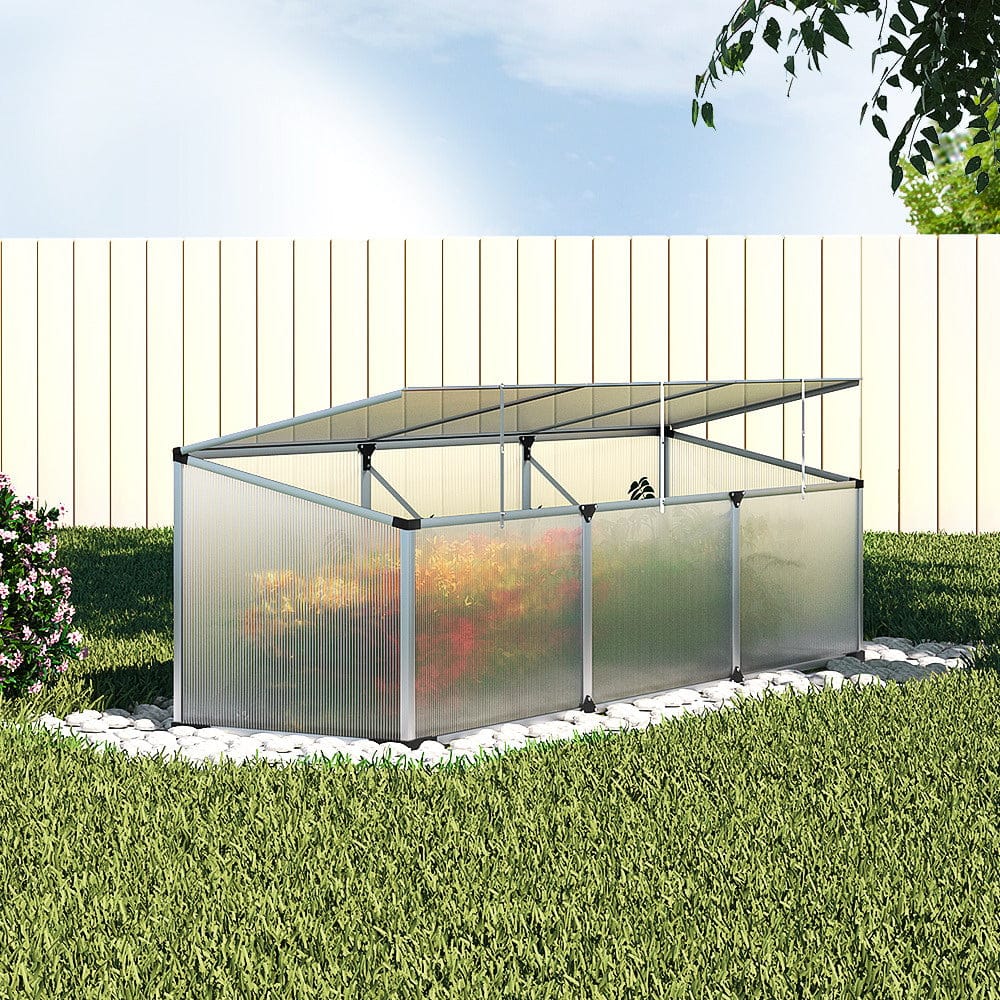 Green Fingers Home & Garden > Greenhouses > Greenhouses & Accessories Green Fingers Greenhouse 180x50x50CM Cold Frame Plant Grow Aluminium Polycarbonate Green House