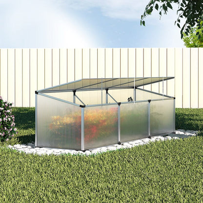 Green Fingers Home & Garden > Greenhouses > Greenhouses & Accessories Green Fingers Greenhouse 180x50x50CM Cold Frame Plant Grow Aluminium Polycarbonate Green House