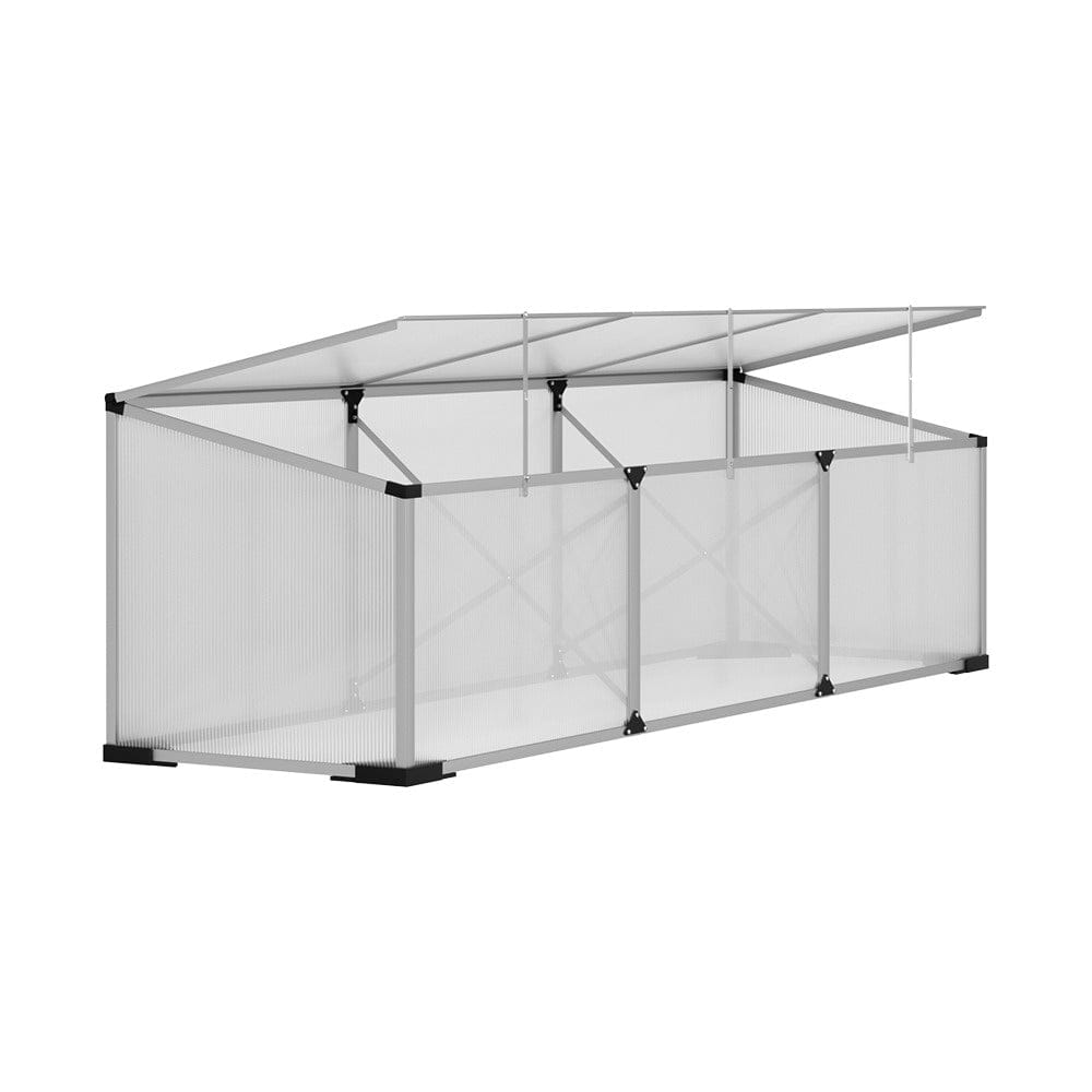 Green Fingers Home & Garden > Greenhouses > Greenhouses & Accessories Green Fingers Greenhouse 180x50x50CM Cold Frame Plant Grow Aluminium Polycarbonate Green House