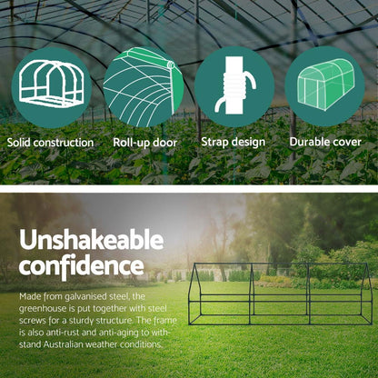 Green Fingers Home & Garden > Greenhouses > Greenhouses & Accessories Green Fingers Greenhouse 2.7x0.9x0.9M Mini Green House Raised Garden Bed Planter Box