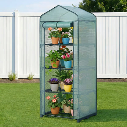 Green Fingers Home & Garden > Greenhouses > Greenhouses & Accessories Green Fingers Greenhouse 4 Tiers Mini Green House Garden Bed 1.6x0.7x0.5M