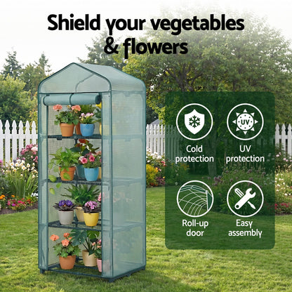 Green Fingers Home & Garden > Greenhouses > Greenhouses & Accessories Green Fingers Greenhouse 4 Tiers Mini Green House Garden Bed 1.6x0.7x0.5M