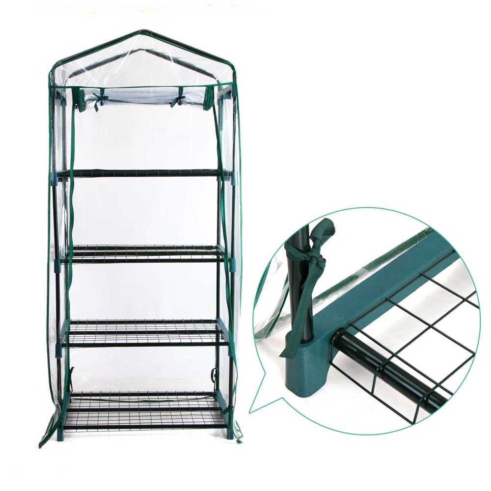Green Fingers Home & Garden > Greenhouses > Greenhouses & Accessories Green Fingers Greenhouse 4 Tiers Mini Green House Garden Bed Planter Box 1.6x0.7x0.5M