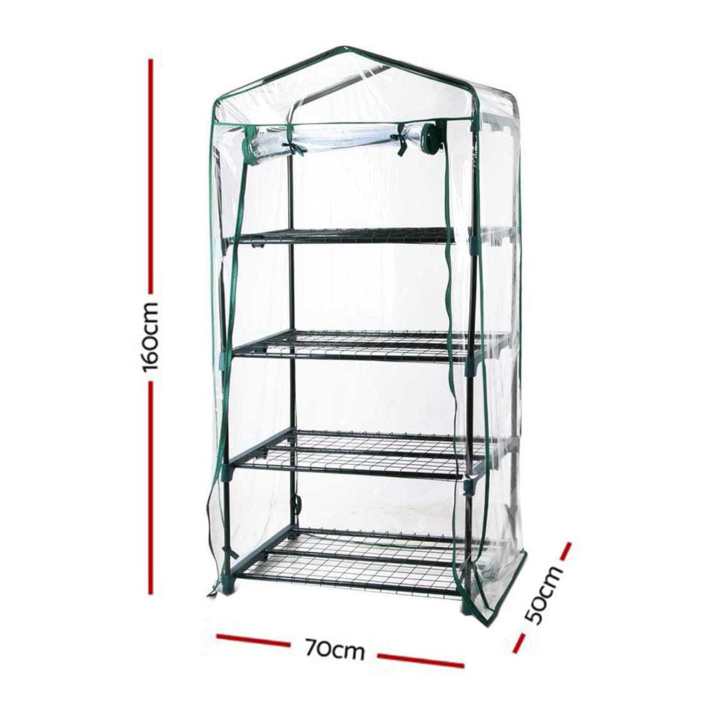 Green Fingers Home & Garden > Greenhouses > Greenhouses & Accessories Green Fingers Greenhouse 4 Tiers Mini Green House Garden Bed Planter Box 1.6x0.7x0.5M