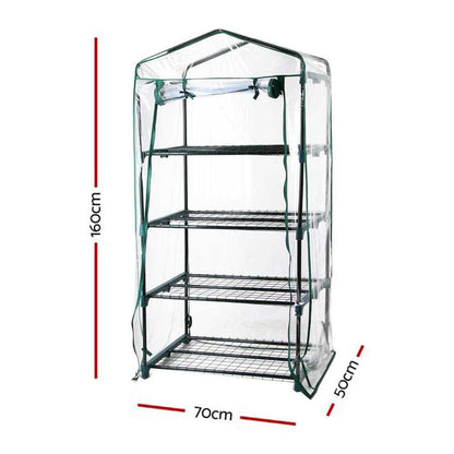 Green Fingers Home & Garden > Greenhouses > Greenhouses & Accessories Green Fingers Greenhouse 4 Tiers Mini Green House Garden Bed Planter Box 1.6x0.7x0.5M