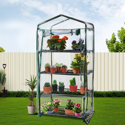 Green Fingers Home & Garden > Greenhouses > Greenhouses & Accessories Green Fingers Greenhouse 4 Tiers Mini Green House Garden Bed Planter Box 1.6x0.7x0.5M