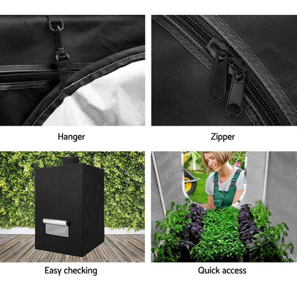 Green Fingers Home & Garden > Greenhouses > Greenhouses & Accessories Green Fingers Grow Tent 60x60x90CM Hydroponics Kit Indoor Plant Room System