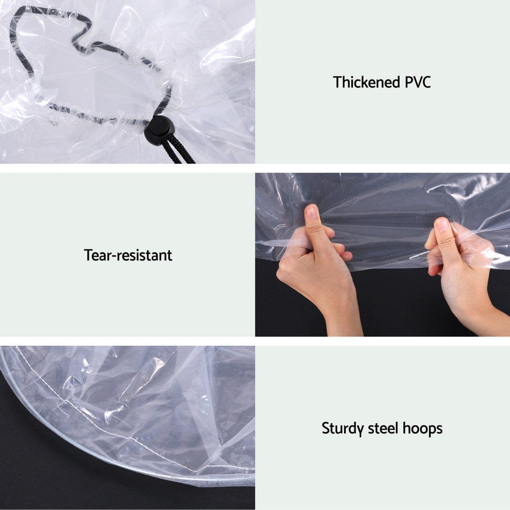 Green Fingers Home & Garden > Greenhouses > Greenhouses & Accessories Green Fingers Mini Greenhouse 300x45x30cm Tunnel Clear PVC Steel Frame Portable