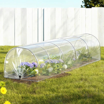Green Fingers Home & Garden > Greenhouses > Greenhouses & Accessories Green Fingers Mini Greenhouse 300x45x30cm Tunnel Clear PVC Steel Frame Portable
